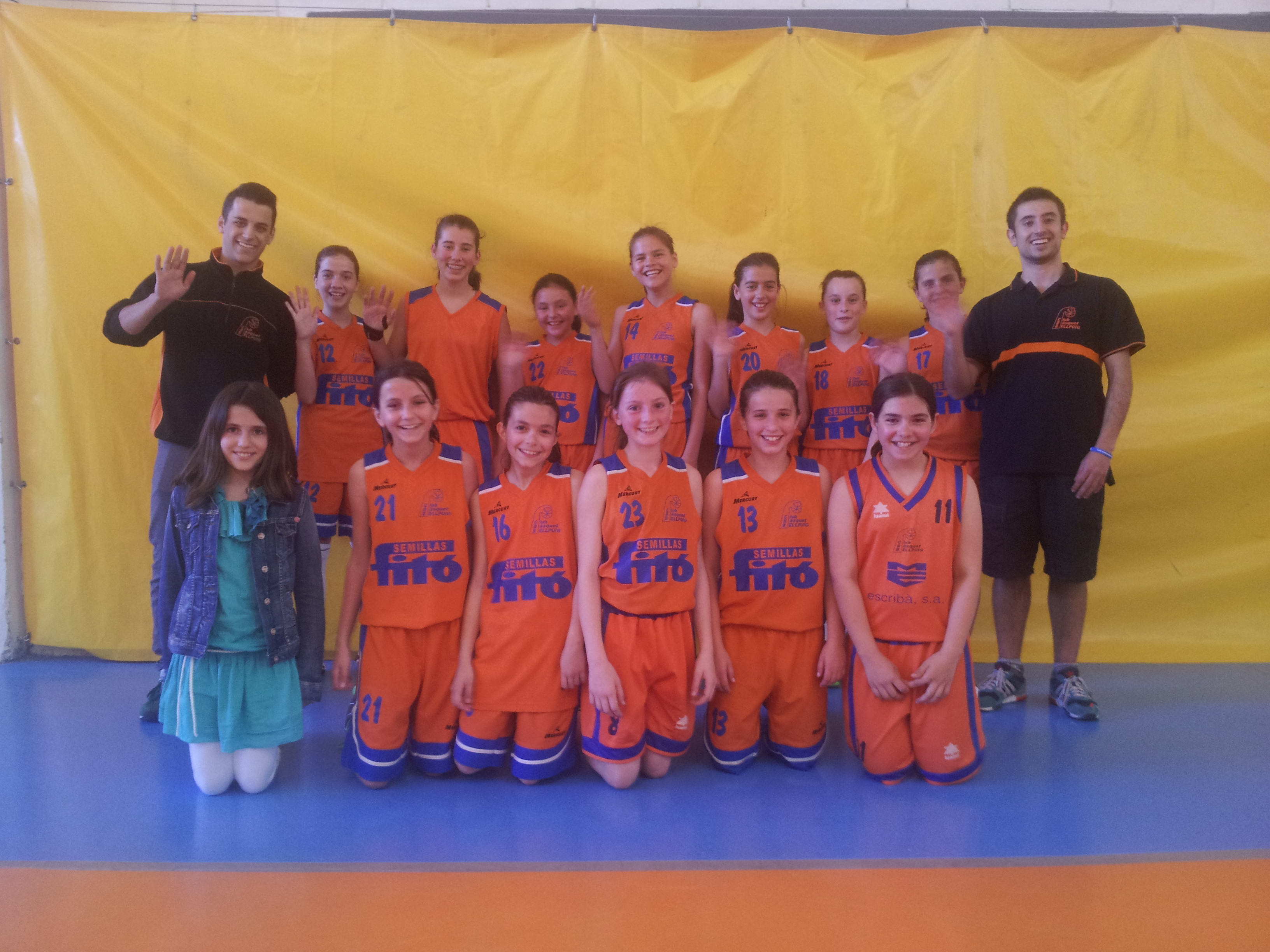 Mini Femení Fitó. Classificat per a la final a 4 Temp.2014-2015 Club Bàsquet Bellpuig