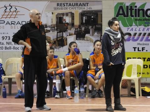 Cos tècnic de l'infantil femení del Club Bàsquet Bellpuig