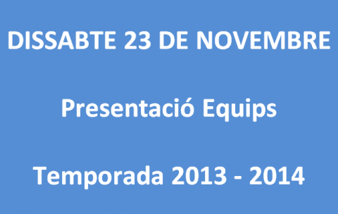 El Club Bàsquet Bellpuig presenta els seus equips el proper dissabte 23 de novembre de 2013